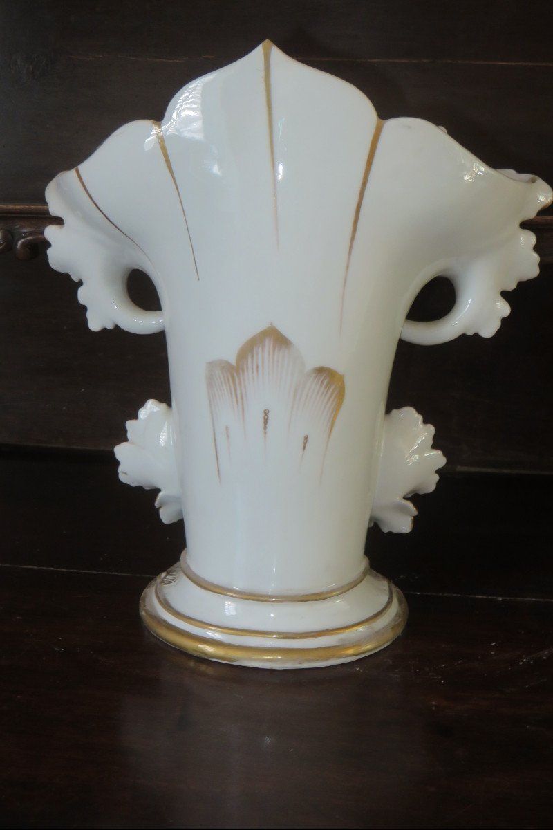 Important Vase De Mariée,  Porcelaine, époque Fin 19ème.-photo-3