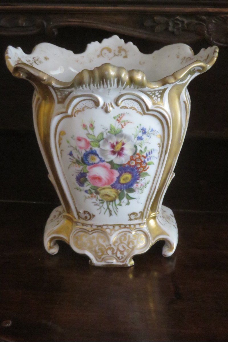 Paire De  Vases De Mariée,  Porcelaine, époque Fin 19ème.-photo-4