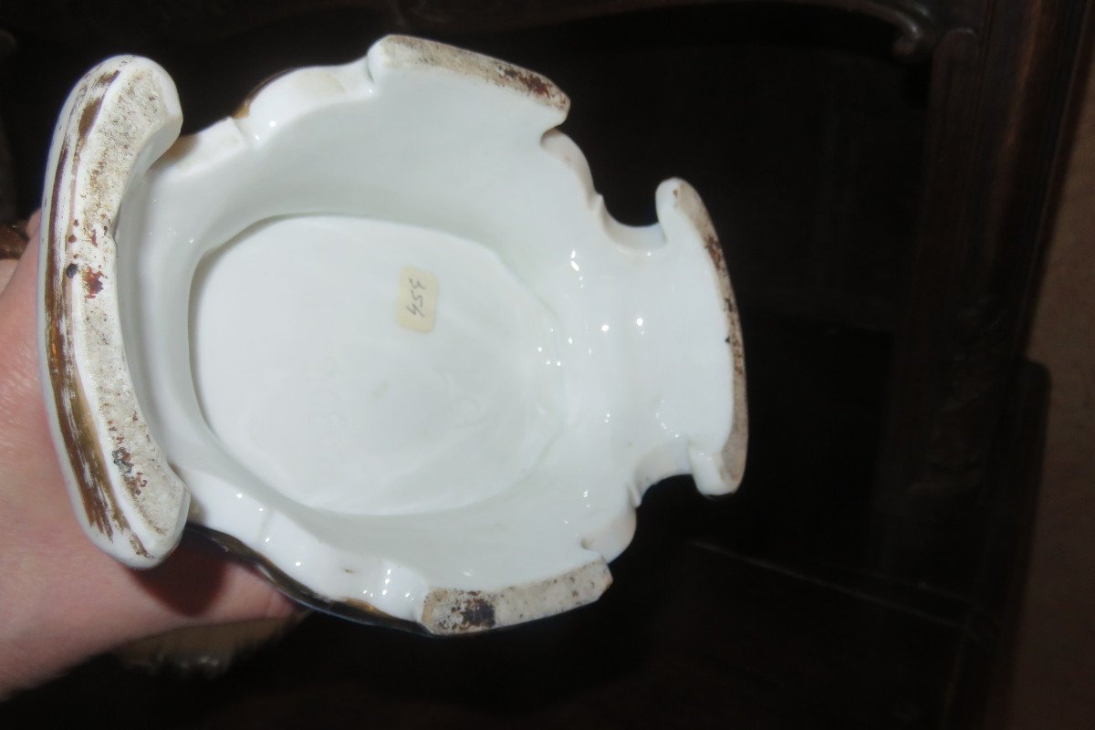 Paire De  Vases De Mariée,  Porcelaine, époque Fin 19ème.-photo-7