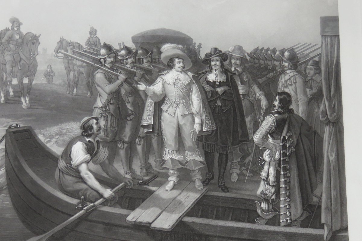 Cinq Mars, Favori Du Roi Louis XIII ; Avec Thou, Prisonniers De Richelieu, Eau-forte 19ème.-photo-4