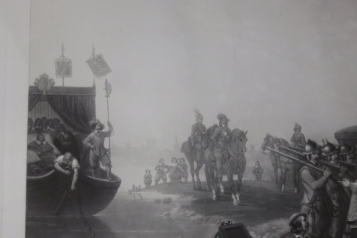 Cinq Mars, Favori Du Roi Louis XIII ; Avec Thou, Prisonniers De Richelieu, Eau-forte 19ème.-photo-1