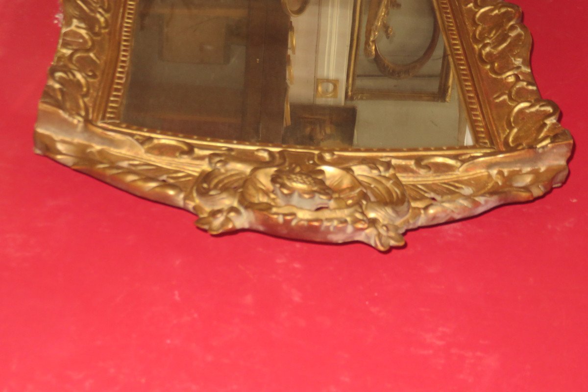 17th Century Mirror, Louis XIV, In Golden Wood.-photo-7