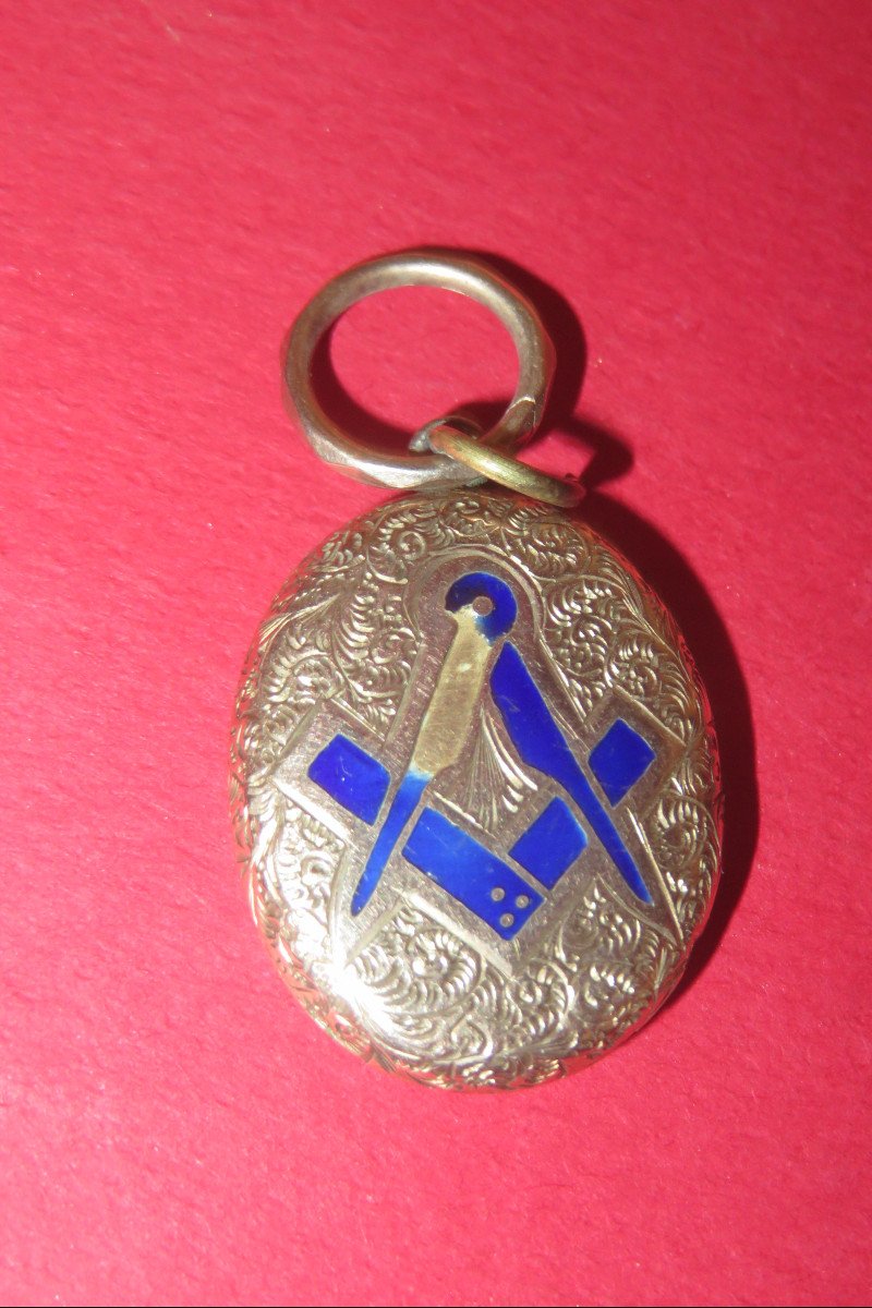 Masonic Medallion In Gold, 19th Time.