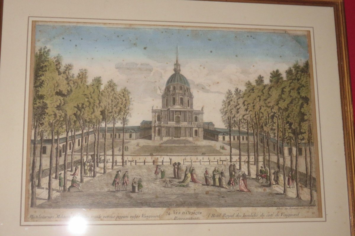 "the Royal Des Invalides Hotel, In Paris, Near Vaugirards", Optical View From The 18th Century.-photo-2