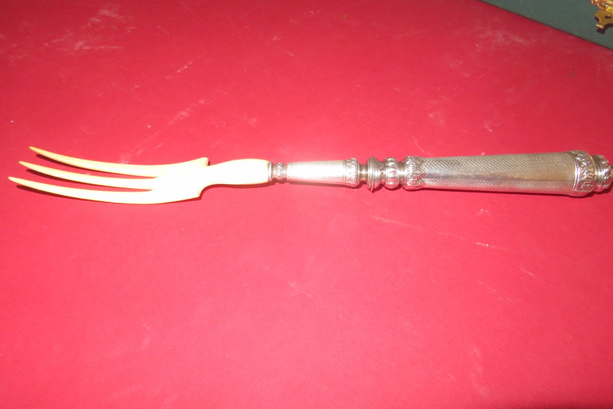 Box: Silver Salad Cutlery, Late 19th Time-photo-5
