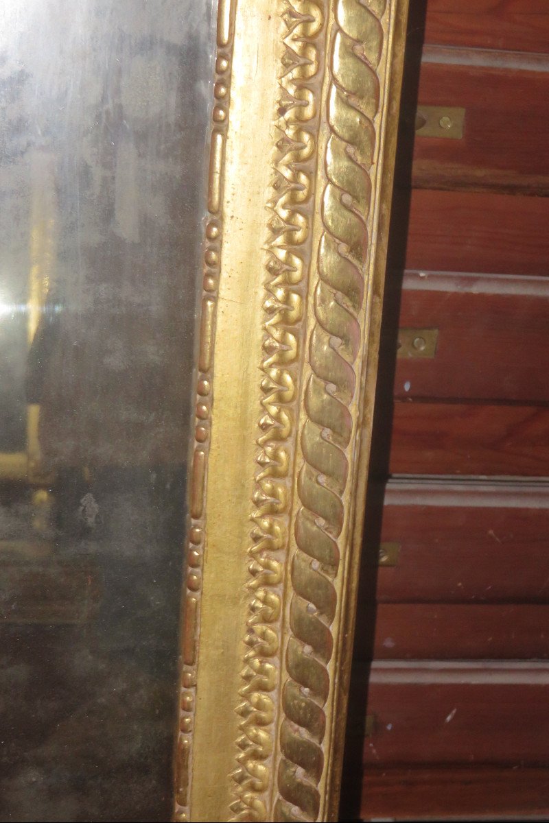 18th Century Mirror, Louis XVI In Golden Wood.-photo-1