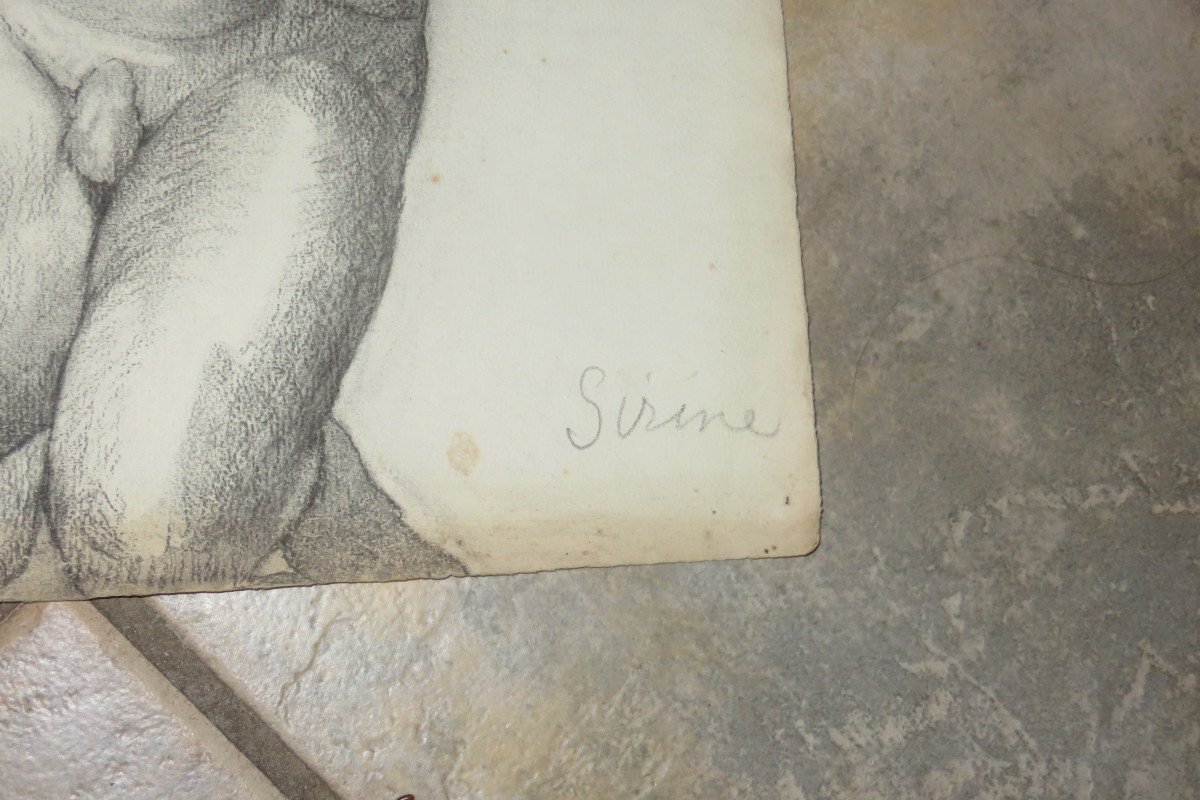 Deux Grands Dessins De Nus époque Début 20 ème.-photo-4