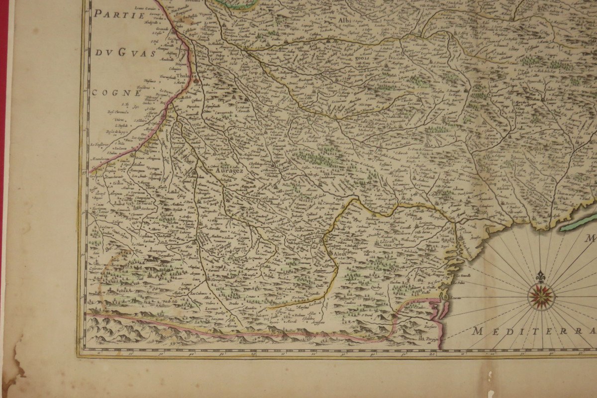 Carte Du Languedoc, époque 17 ème.-photo-2