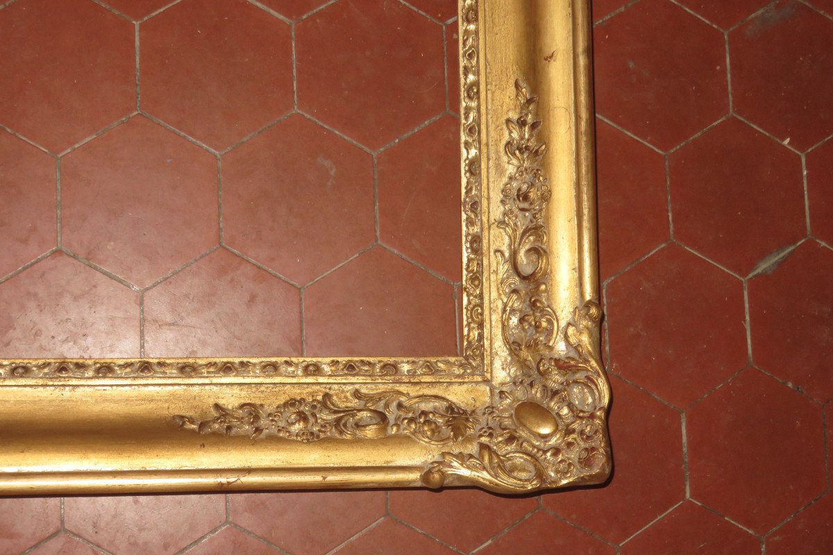 Paire De Cadres époque 19ème,  En Bois Doré.-photo-1