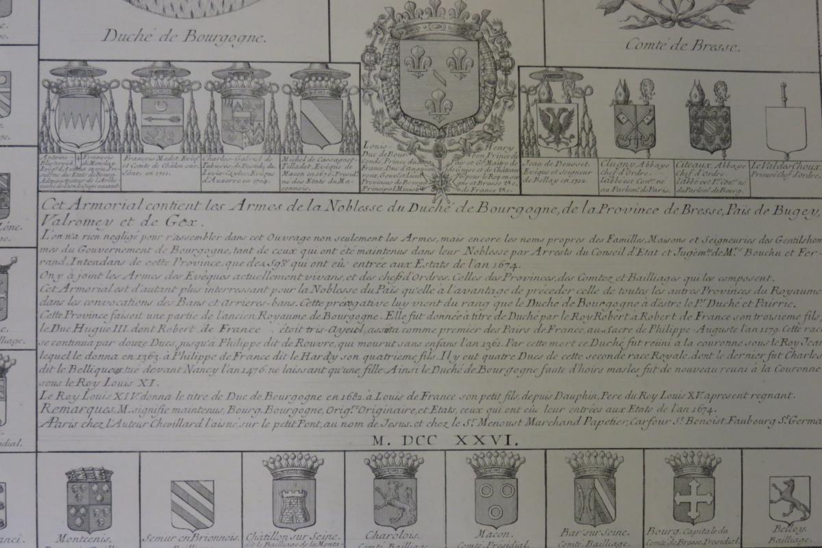 ""Armorial De Bourgogne Et De Bresse", Eau-forte début20ème.-photo-3