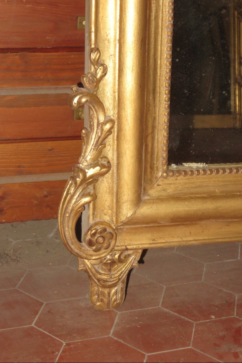 19th Century Mirror, In Golden Wood.-photo-4