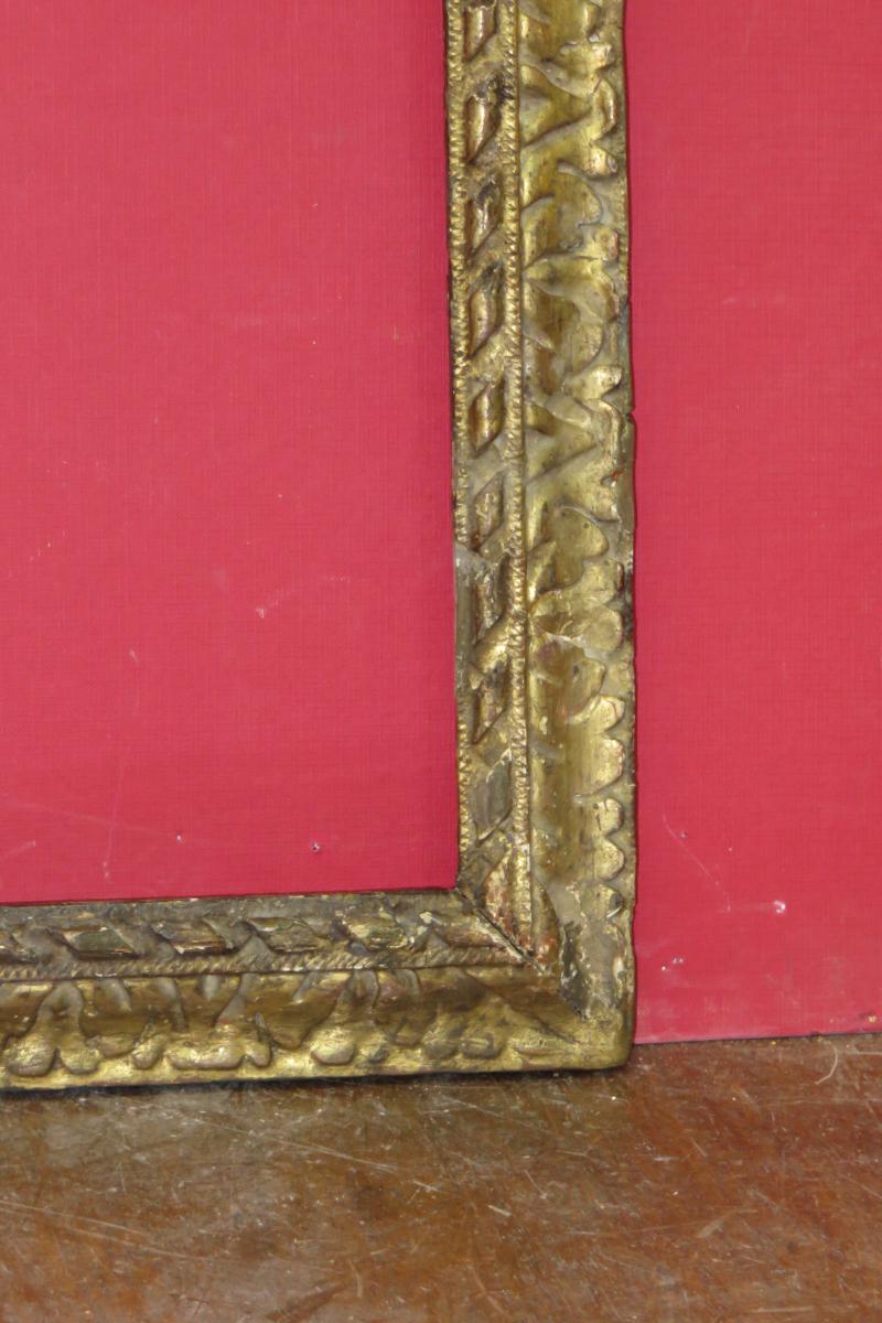 Cadre époque 18 ème En Bois Doré.-photo-4
