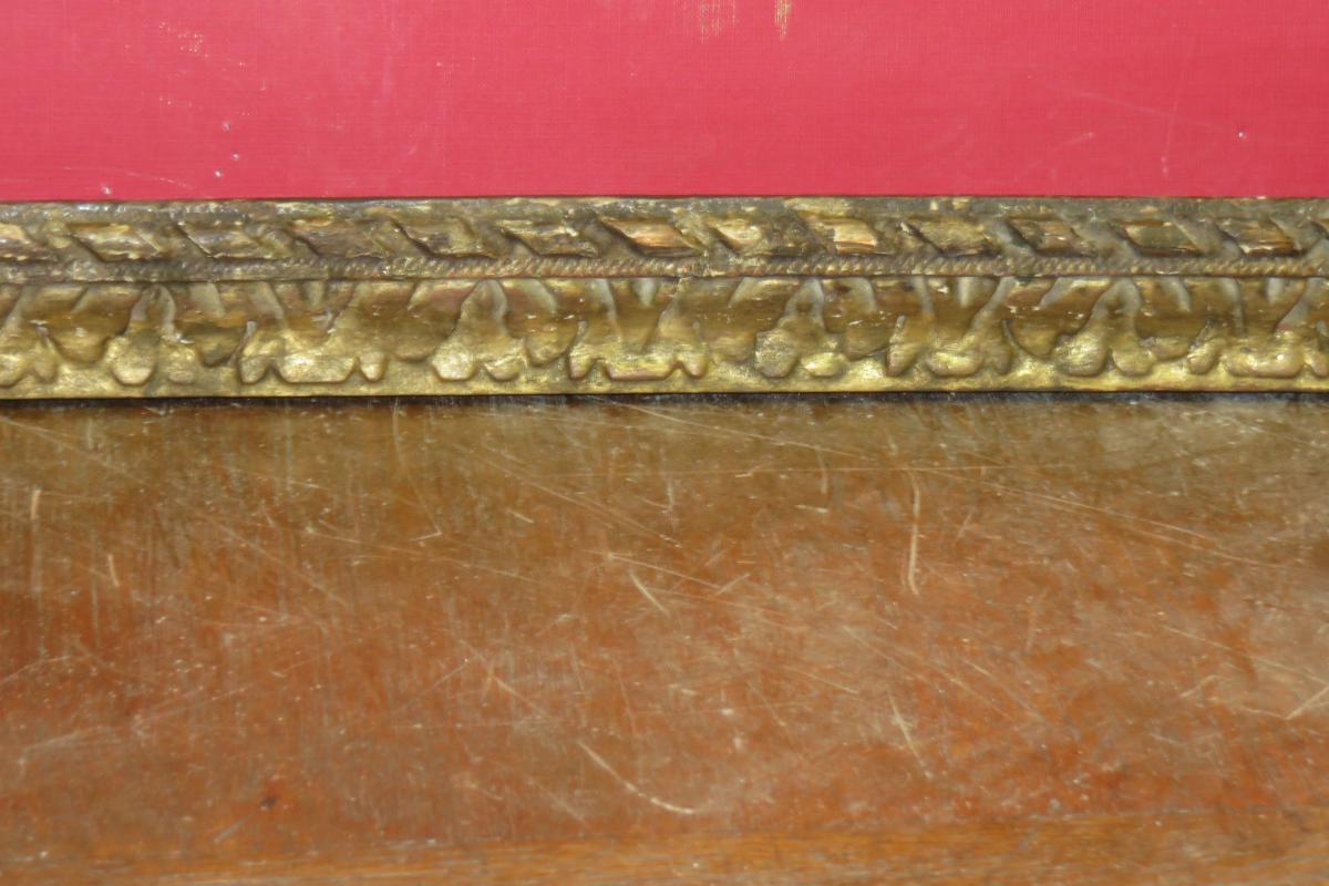 Cadre époque 18 ème En Bois Doré.-photo-1