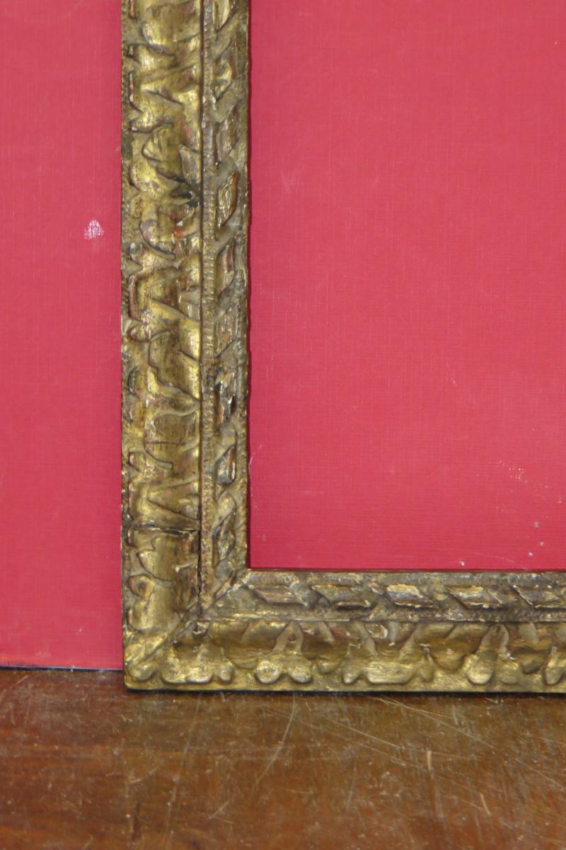 Cadre époque 18 ème En Bois Doré.-photo-2