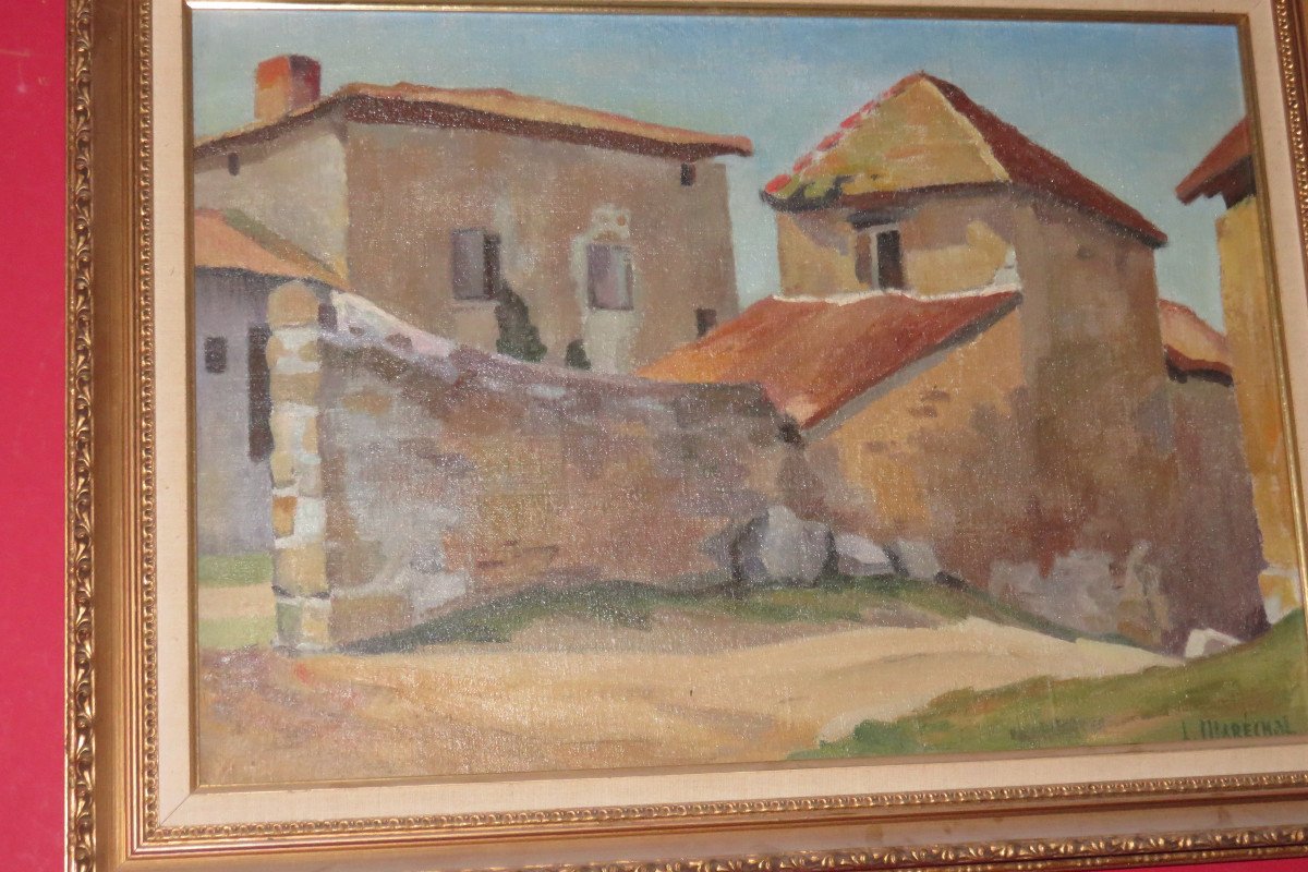 "the Farm", Painting Signed Louis Marechal, 20th Time.-photo-2