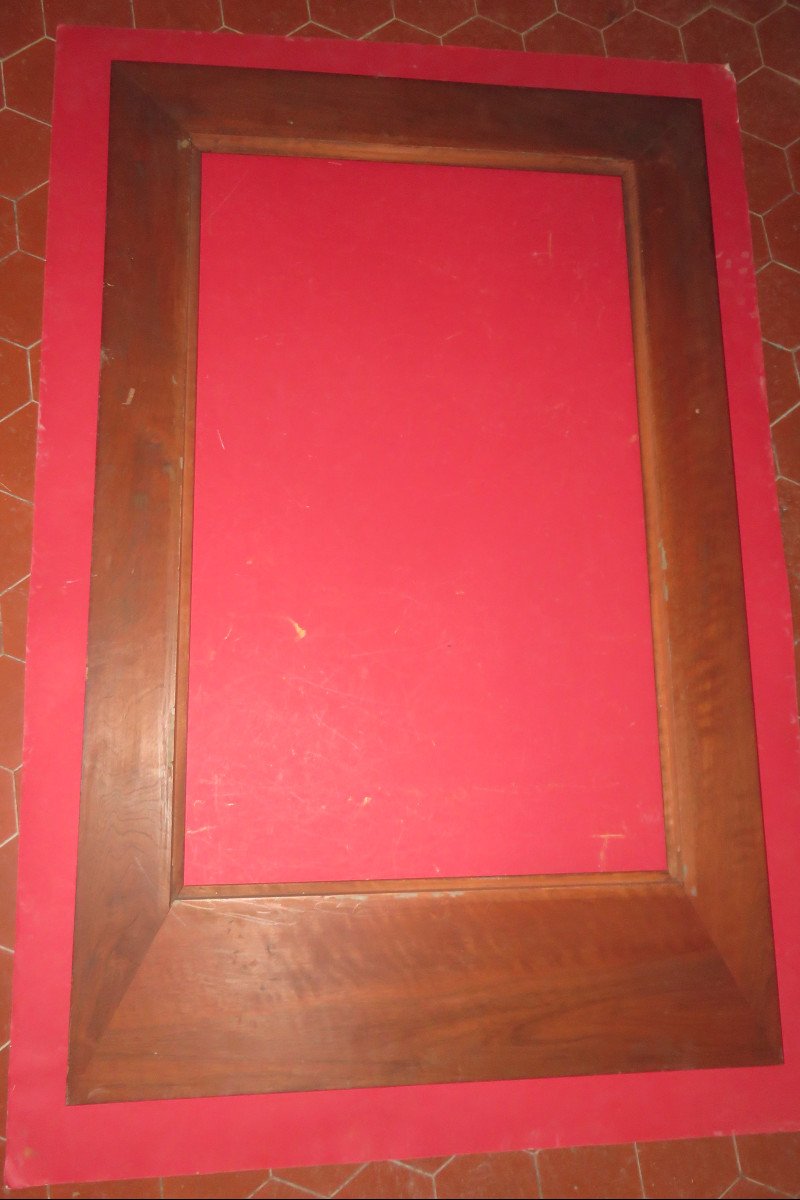 Wooden Frame, Elm Burl Veneer, Early 20th Time.-photo-2