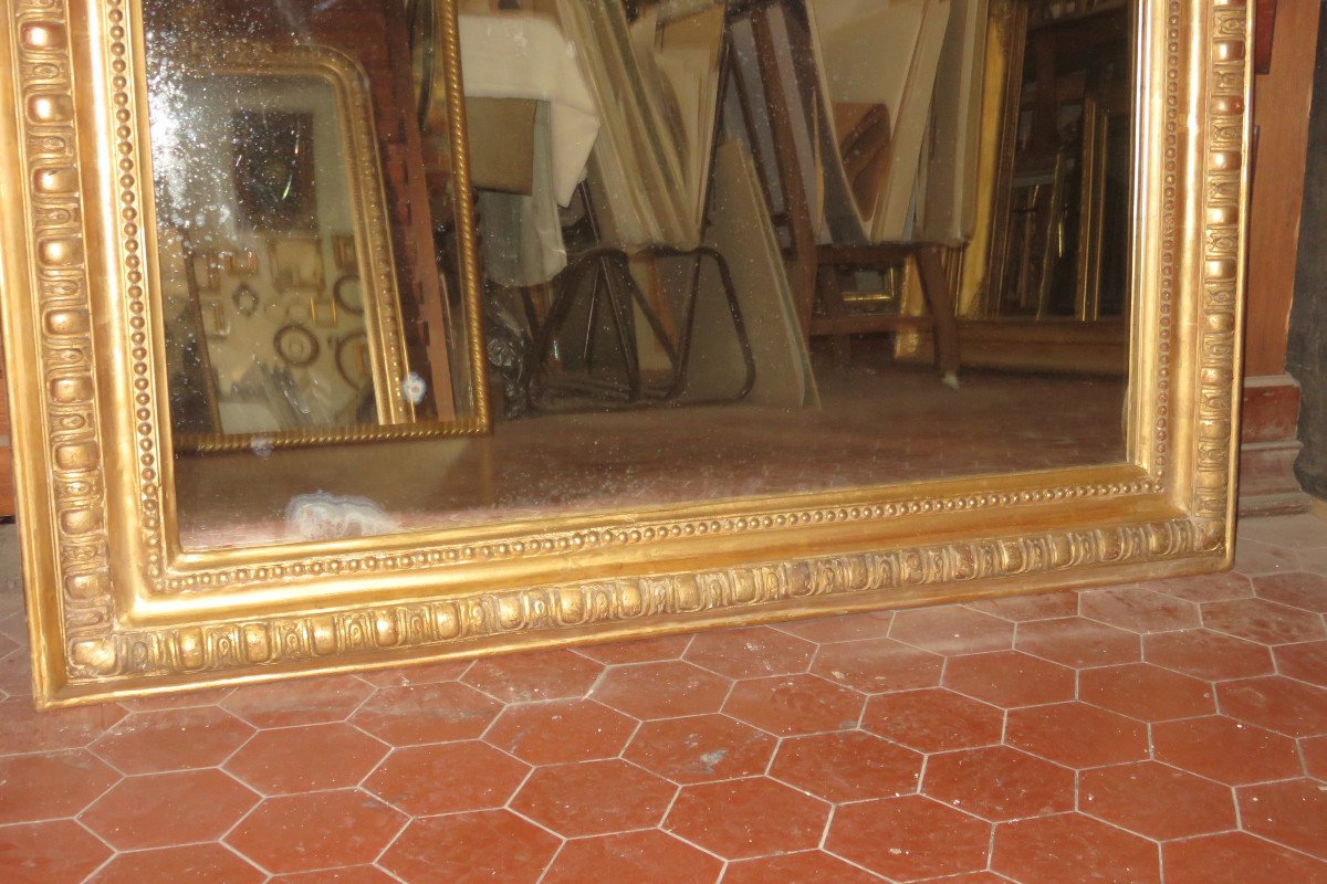 19th Century Mirror, In Golden Wood.-photo-2