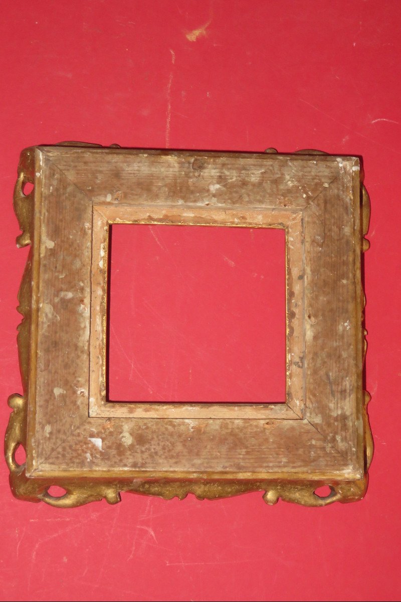 Pair Of 19th Century Frames, In Golden Wood.-photo-6