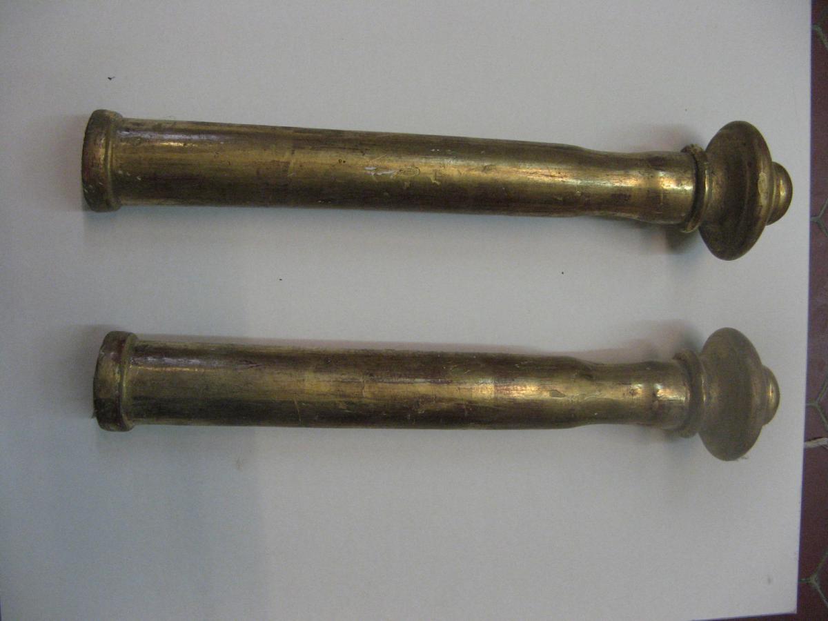 Decorative Pair Of Gilded Wood, 19th.