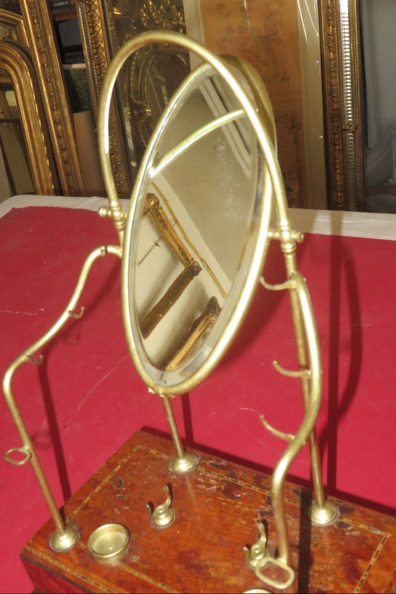 Miroir Psyché De Chambre, époque Fin 19ème.-photo-2