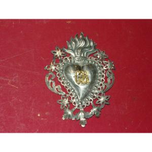 Ex-voto In Silver, Late 19th Time.