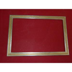 Art Deco Period Frame, 1920 In Gold And Silver Wood