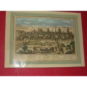 Lille, Gravure époque  17 ème.