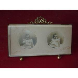  Photo Frame, In Copper, 19th Century.