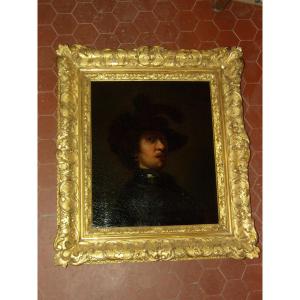 Portrait de Rembrandt tableau époque 19ème.