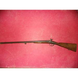 Fusil de chasse à percussion double canon Époque 19ème Vers 1850-1870 –