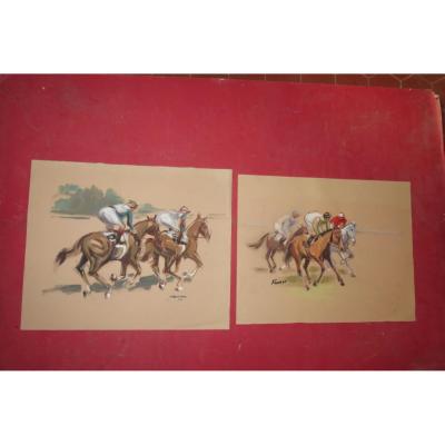 Hyppic Race, Watercolor 20th Century.