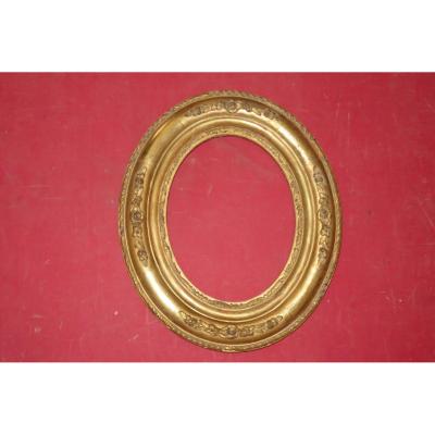 Small Oval Frame, In Golden Wood, 19th Time.