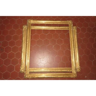 Pair Of 19th Century Frames, In Golden Wood.