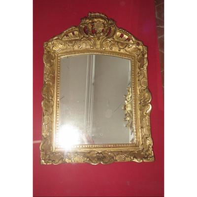 Miroir époque 17ème, Louis XIV, En Bois Doré.