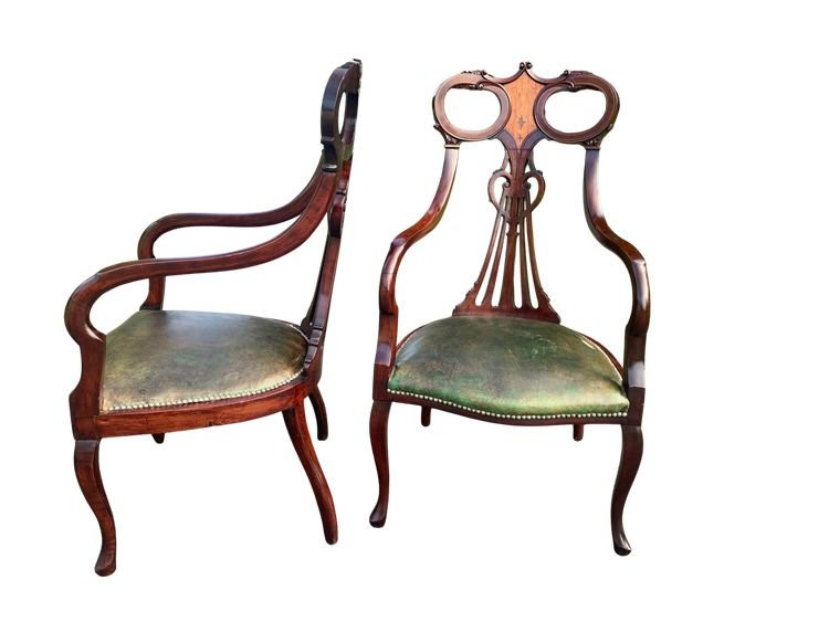 Pair Of English Armchairs-photo-3