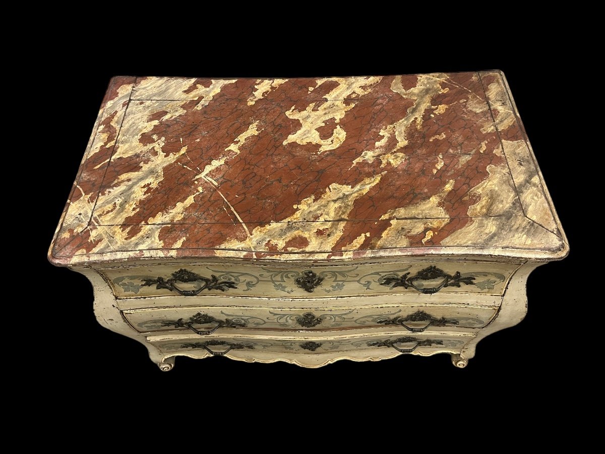 Painted Louis XV Period Tomb Commode-photo-2