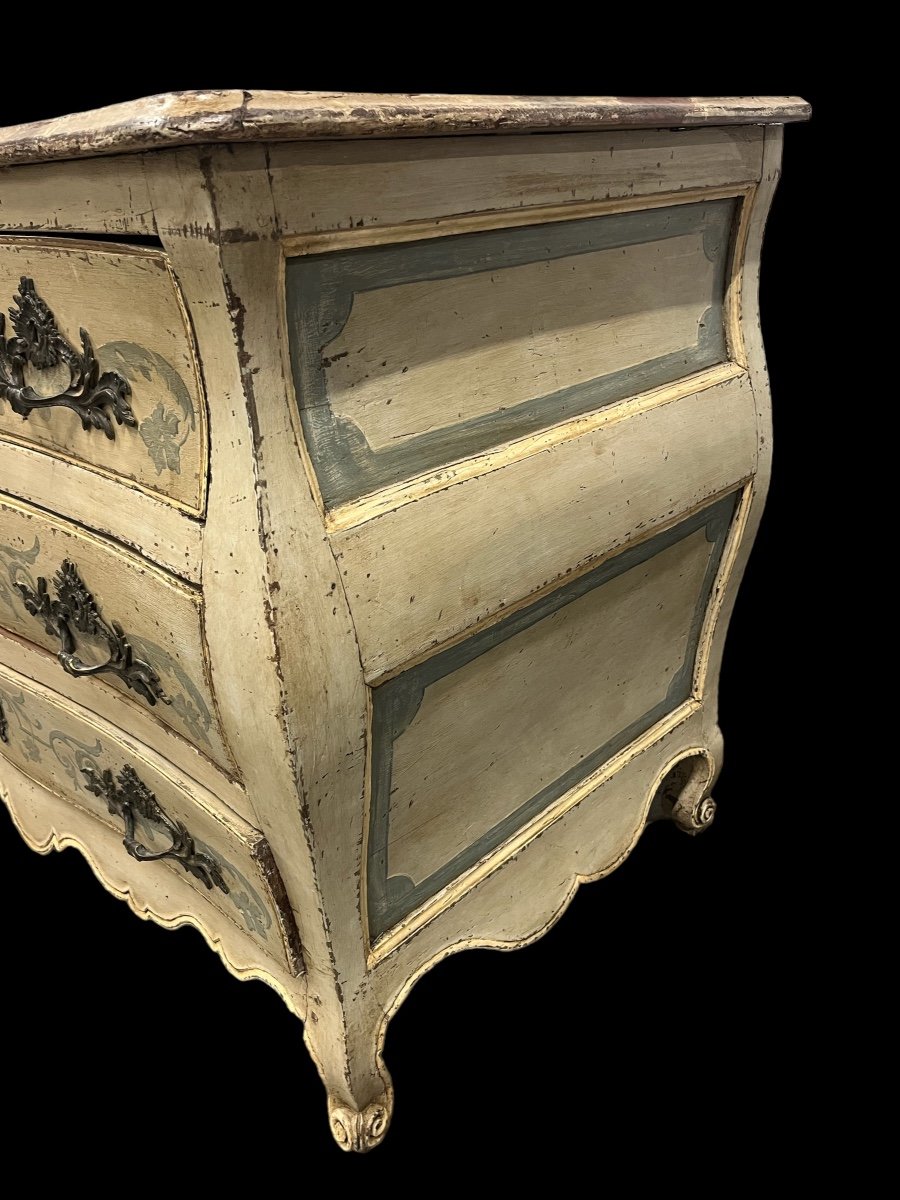 Painted Louis XV Period Tomb Commode-photo-3