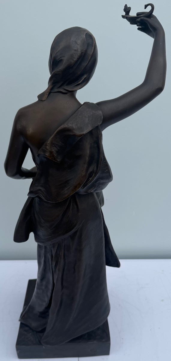 Henri Levasseur (XIXᵉ) – « L’Éducation » – Bronze patiné, Société des Bronzes de Paris –-photo-3