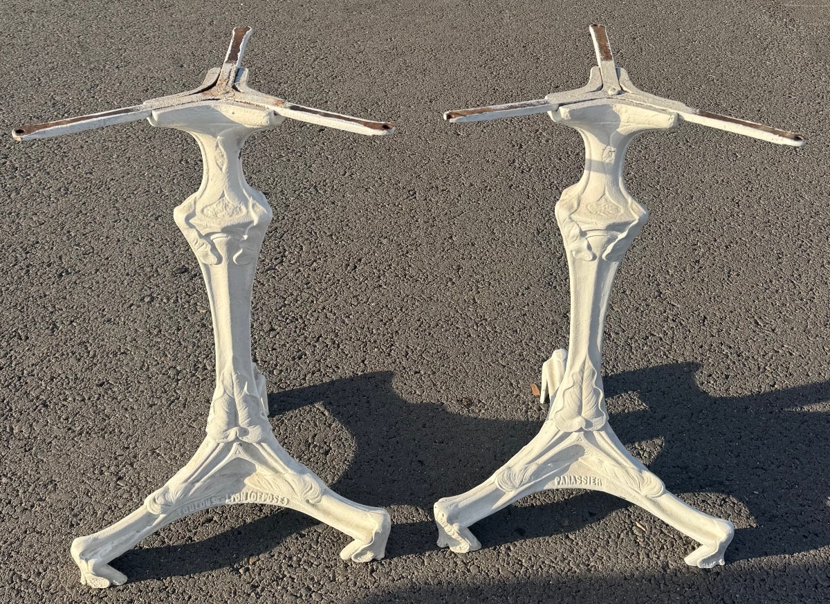 Pair Of Art Nouveau Pedestal Table Bases – Designs By Hector Guimard