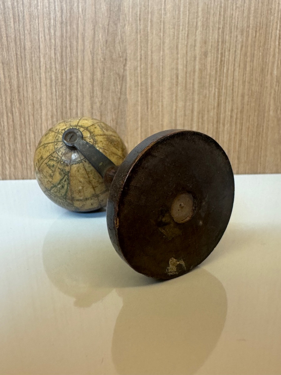 Miniature World Map Signed C. Abel-klinger – 19th Century-photo-3