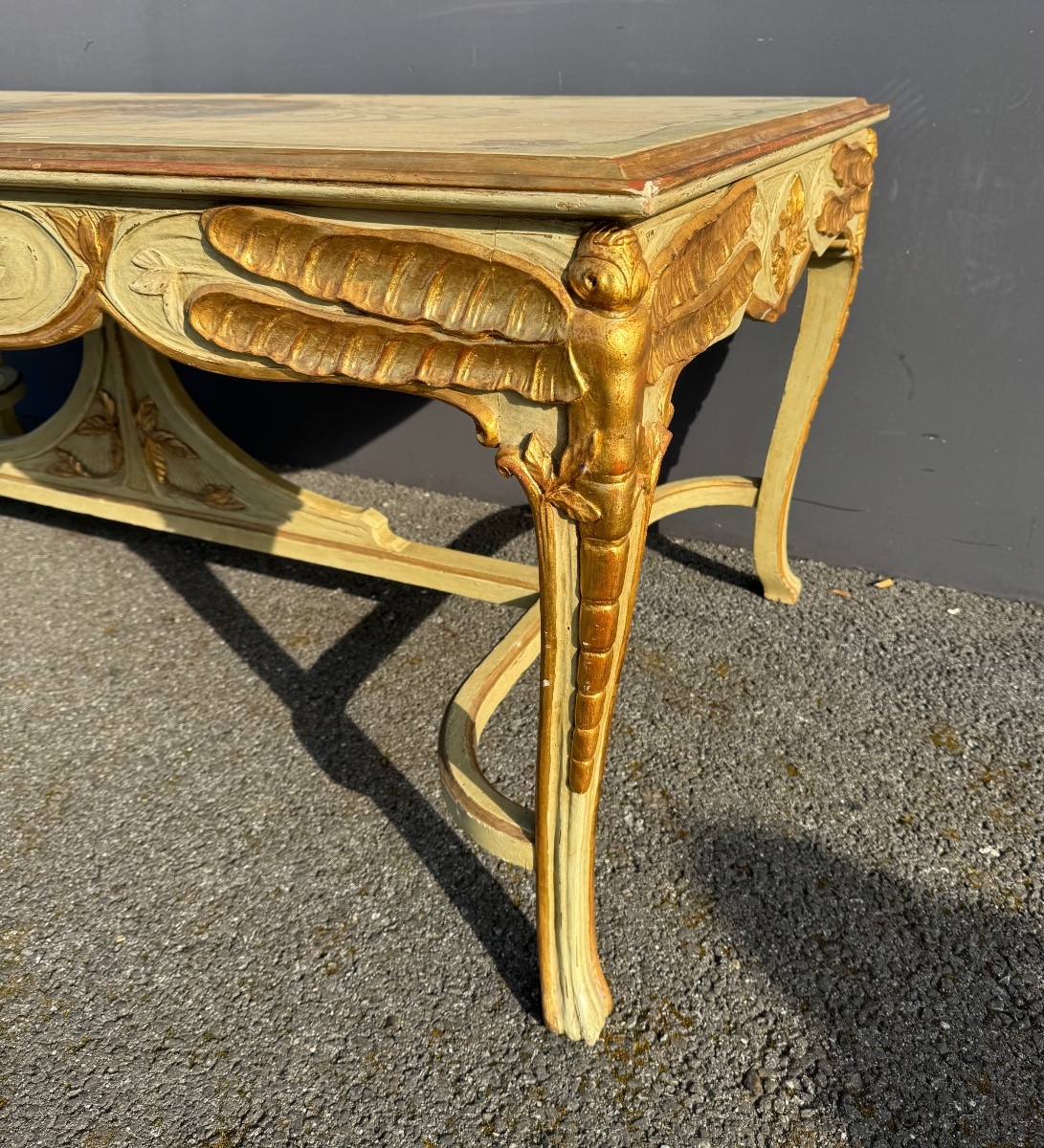 Table basse Art Nouveau dans le goût d’Alphonse Mucha-photo-3