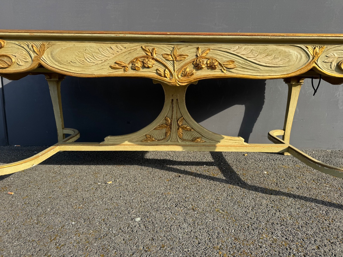 Table basse Art Nouveau dans le goût d’Alphonse Mucha-photo-4