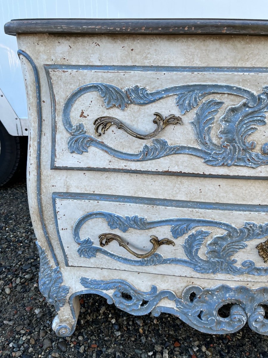 Painted Provençal Louis XV Style Commode-photo-1