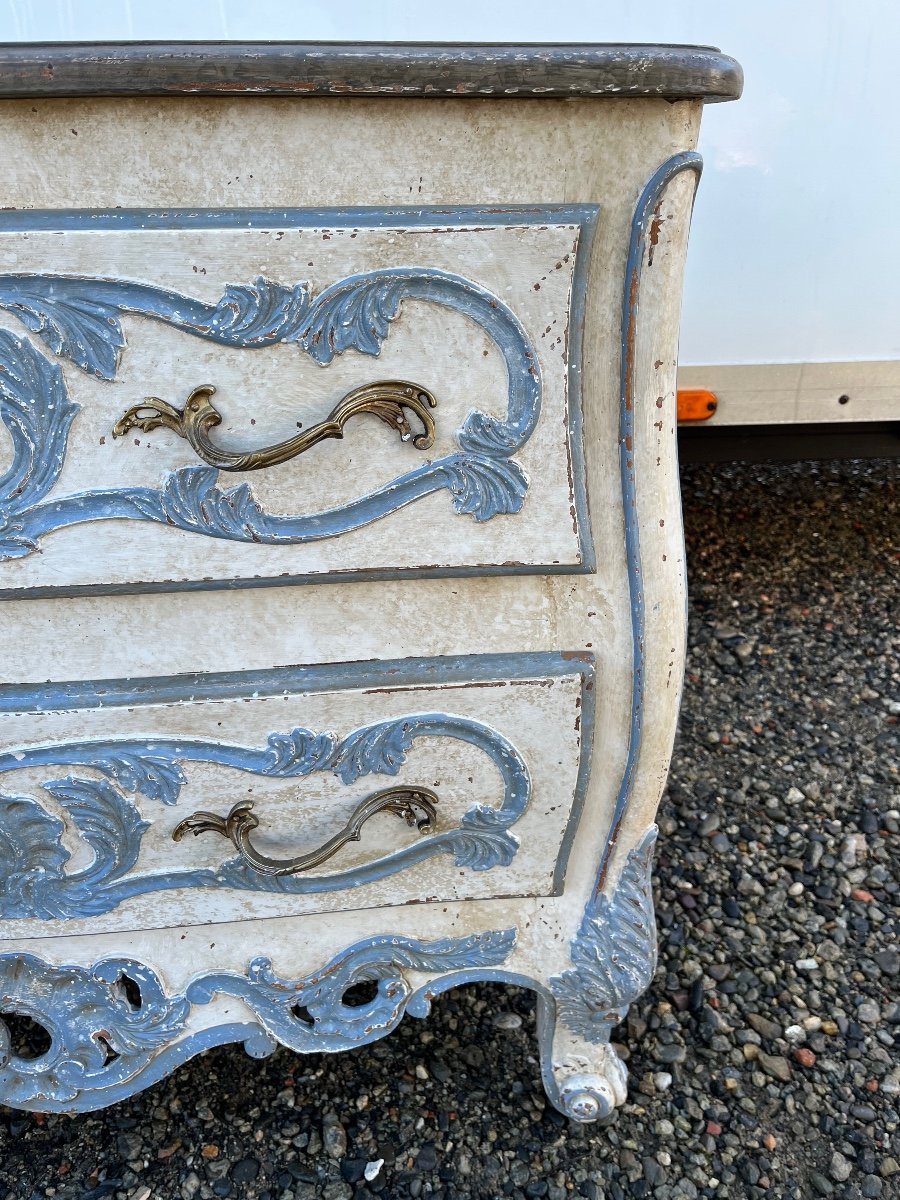 Painted Provençal Louis XV Style Commode-photo-3