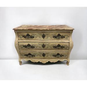 Commode Tombeau D’époque Louis XV Peinte