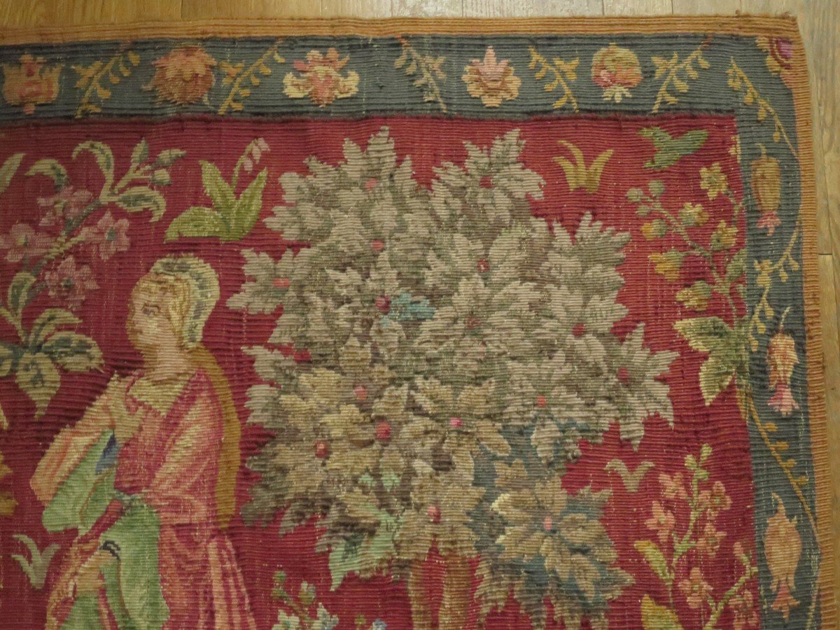 Tapisserie "La boite aux rubis" par Le mur du nomade,  atelier Robert Four à Aubusson, tissée main, 4/8-photo-3