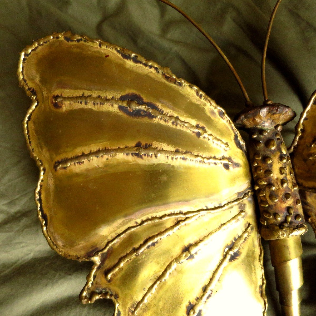 Vintage Decorative Brass Butterfly, 1970s-photo-2