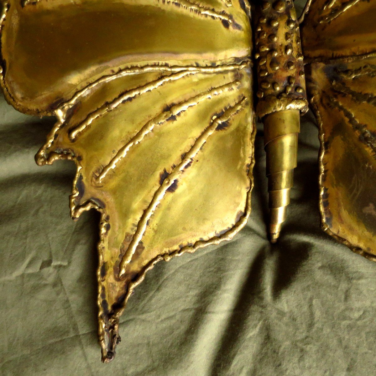 Vintage Decorative Brass Butterfly, 1970s-photo-3