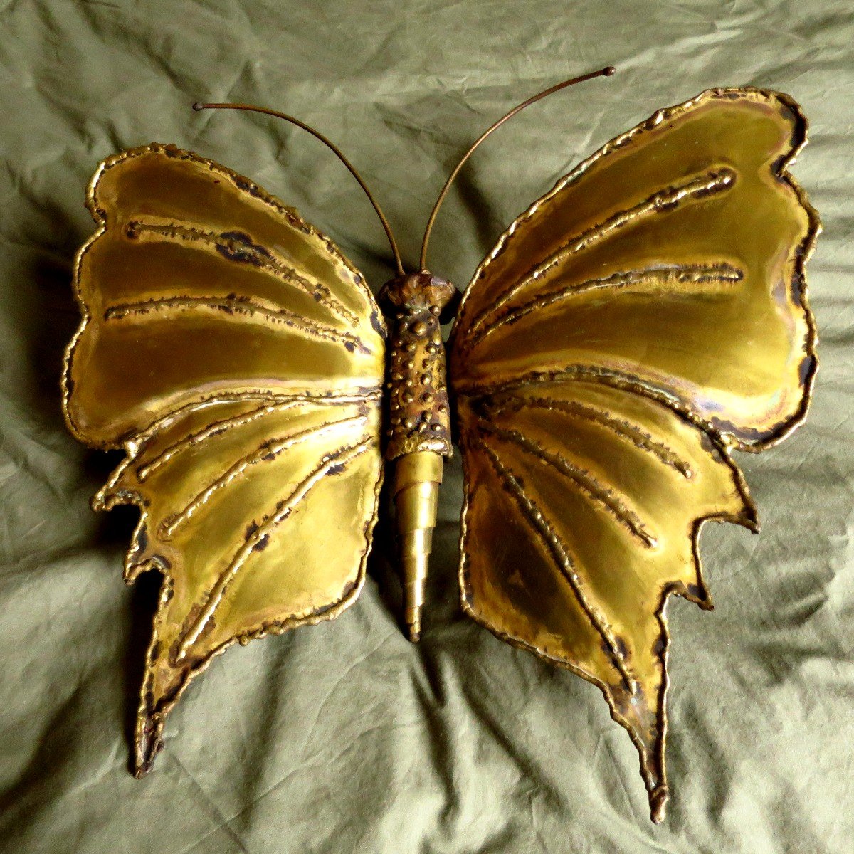 Vintage Decorative Brass Butterfly, 1970s