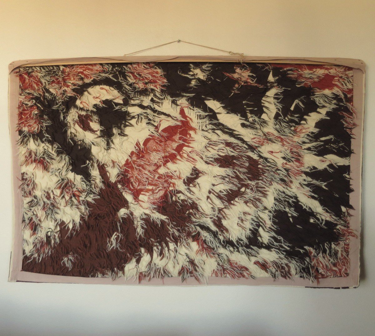 Hand-woven Tapestry, "apocalypse", 1960s, Signed Sc-photo-6
